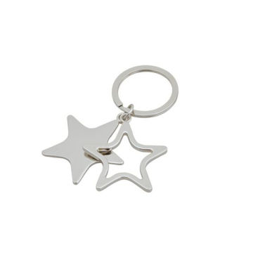 Anillo de forma de estrella, llavero personalizado (GZHY-KA-014)